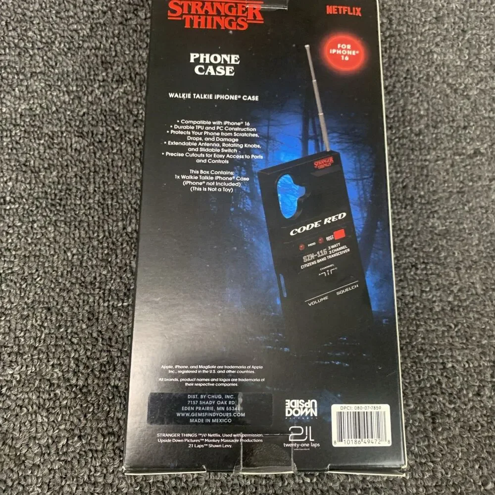 Stranger Things Walkie-Talkie Phone Case Apple iPhone 16 New Sealed